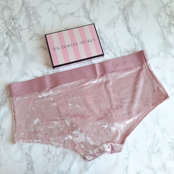 NWT PINK VELVET SET Bralette Panty XL - Picture 10 of 12